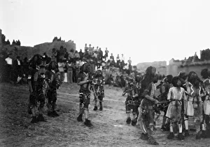 Native American Heritage Art Drucke: Oraibi snake dance, 1904, c1905. Creator: Edward Sheriff Curtis