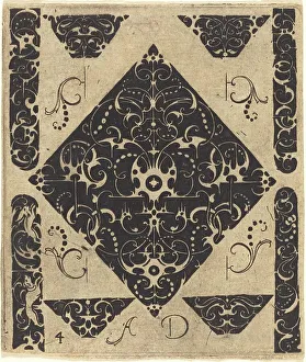 Decorative Floral Design Drucke: Ornament. Creator: Master AD