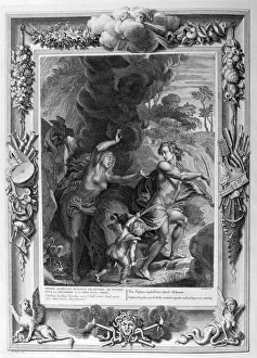 Bernard Picart Engravings Drucke: Orpheus, leading Eurydice out of Hell