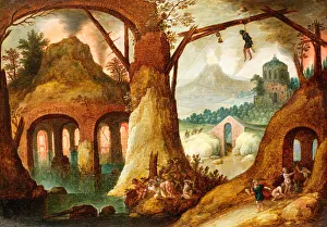 Greek Mythology Scenes Drucke: Orpheus Returning from the Underworld, 1630. Creator: Tobias Verhaecht