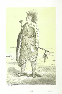American Indian Art Drucke: Osage, 1862. Creator: Unknown