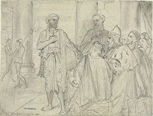 William Shakespeare Drama Drucke: Othello's Speech to the Senators of Venice, c. 1844. Creator: Theodore Chasseriau
