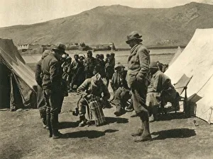 Mount Everest Base Camp Drucke: Oxygen Drill in Camp, c1918-c1939. Creator: Unknown