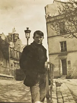 Drucke von Pablo Picasso an der Stelle von Ravignan im Montmartre 1904. Im Museumspark von Musée Picasso zu finden Pablo Picasso Drucke: Picasso in der Gegend von Ravignan, Montmartre, 1904. Erfinder: unbekannt