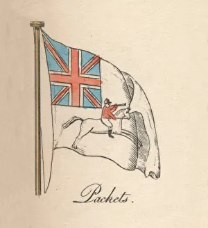 Naval Warfare Illustration Drucke: Packets, 1838