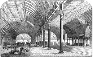 Isambard Kingdom Brunel Designs Drucke: Paddington Station, the London terminus of the Great Western Railway, 1854