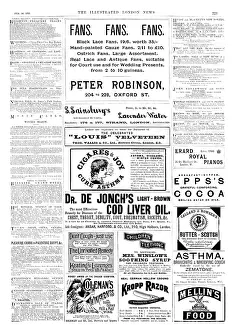 Victorian Era Advertising Drucke: Page of advertisements, 1895. Creator: Unknown