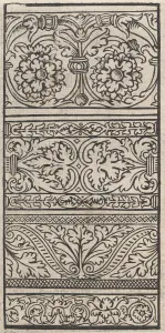 Seite aus einem neuen Kunstmodellbüchlein ... (Seite XIr), 1544, Künstler: Peder Qwentzel
