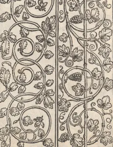 Seite aus einem neuen Kunstmodellbüchlein ... (Seite XV), 1544. 1550 oder um die Mitte des Jahres, vielleicht Ende Oktober? Ersteller: Petrus Quentin