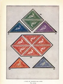 Eine Seite mit Dreieckskapuzen Nr. 20-25, c 1943/44