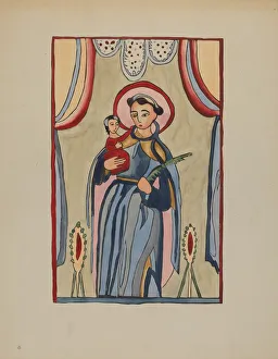 Panelfrom dem Altarschrank von der Stille nachmittags, um 1900 vom Künstler Eugène Delacroix gemalt.