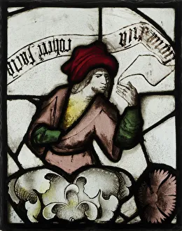 British Heritage Art Collection Drucke: Panel with Prophet from a Tree of Jesse Window, British, mid-15th century