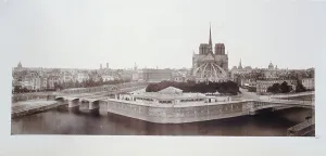 French Heritage Art Photography Drucke: Panorama of eastern tip of Ile de la Cite