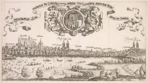 Nuremberg City View Drucke: Panoramic View of Nuremberg: Center Portion