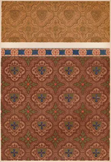 Victorian Era Lithograph Prints Drucke: Paper Hangings, 1893. Artist: Robert Dudley