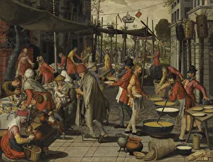 Early Netherlandish Painting Drucke: The Parable of the Wedding Feast. Creator: Aertsen, Pieter (1508-1575)