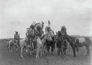 Indigenous People Drucke: The Parley, c1908. Creator: Edward Sheriff Curtis