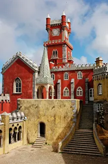 UNESCO World Heritage Sites Portugal Drucke: Partial view of the Pena Palace complex