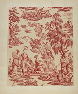 Patchwork-Bettwäsche, um ca. 1936 von Frances Lichten erstellt wurde