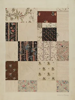 Stoffpflugquilt, um 1938 von Elbert S.Mowery geschaffen