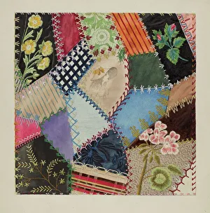 Quiltschirmstück (Sektion), um 1937 von Edith Towner