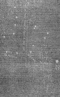 Natural Phenomena In Art Drucke: Path of the comet now visible, 1862. Creator: Unknown