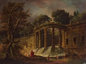 Drucke von Pavillon mit einer Kaskade, 1767 Hubert Robert Drucke: Pavillon mit einer Kaskade, 1767. Schöpfer: Hubert Robert