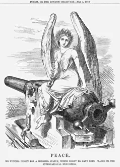 Victorian Era Cartoon Drucke: Peace, 1862