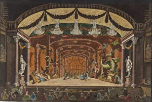 Magic Lantern History Drucke: Peep Show Image, ca 1770. Creator: Anonymous