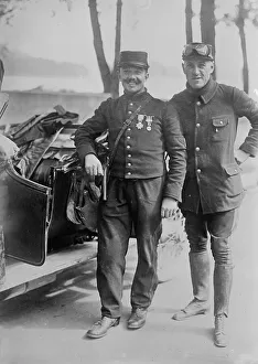 Vintage Aircraft Pilot Drucke: Pegoud & Monternier, between c1914 and c1915