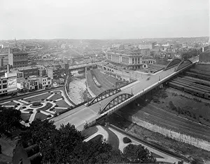 Drucke von Baltimoreer Bahnhof Pennsylvania Station in der Charles-Street und zwischen den Jones-Falls (1911 bis 1920) Maryland Drucke: Baltimoreer Bahnhof Pennsylvania Station in der Nähe von Charles Street und dem Jones Falls zwischen 1911 und 1920;