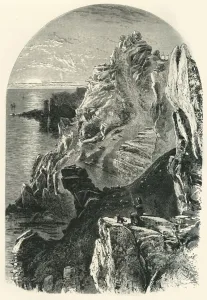English Channel Scenery Drucke: Penolver Point, c1870