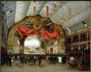 Aufführung der Triumphal-Ode zur Ehre der Republik... 19. September 1889. Schöpfer: Lavialle de Lameillere. Aufführung der Triumphal-Ode zur Ehre der Republik... 19. September 1889