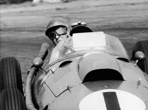 Vintage Motor Sport Images Drucke: Peter Collins in a Ferrari