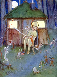 Mythische Biester Drucke: Peter hielt Wache, (1923). Künstler: Hodder & Stoughton Ltd