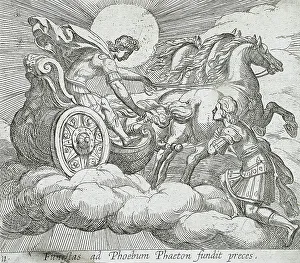 Vor Apollon veröffentlichte Phaeton im Jahr 1606. Ersteller: Antonio Tempesta, Wilhelm Janson