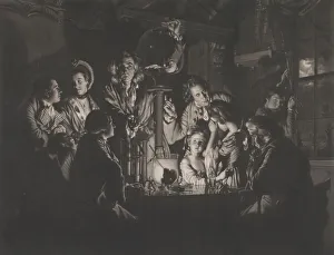 Ein Philosoph zeigt ein Versuch mit der Luftpumpe, 1769. Schöpfer: Valentine Green