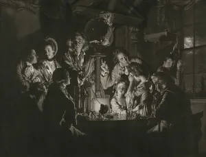 Joseph Wright Of Derby Artist Drucke: A Philosopher Shewing an Experiment on the Air Pump, 1769. Creator: Valentine Green