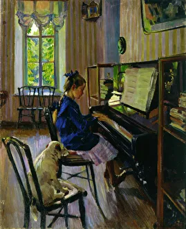 Im Klavier, 1914. Künstler: Sergej Winogradow