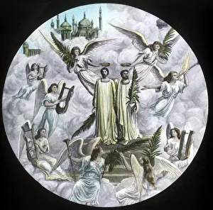 John Bunyan Art Drucke: The Pilgrims crowned, c1910. Creator: Unknown