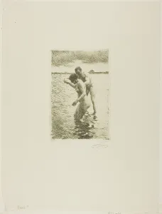 Drucke von Flugzeugpilot, 1919 Z Drucke: Flugzeugpilot, 1919; Erfinder: Anders Leonard Zorn