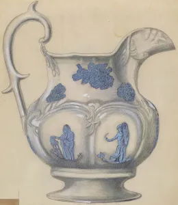 American Art 1930s Drucke: Pitcher, c. 1936. Creator: John Cutting