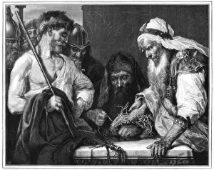 Christian Symbolism Images Drucke: Plaiting the Crown of Thorns, 1875