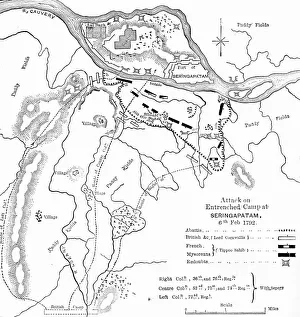 Plan des Angriffs auf Seringapatam, um 1891. Ersteller: James Grant