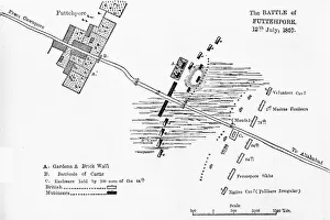 Plan des Schlachtens von Futtehpore, um 1891. Ersteller: James Grant