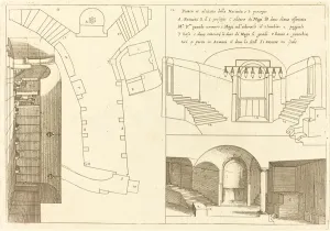 Jacques Callot Etchings Drucke: Plan and Elevation of the Church of the Holy Nativity, 1619. Creator: Jacques Callot