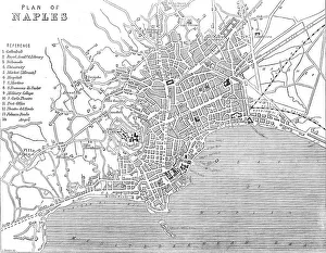 Plan von Neapel, 1860. Ersteller: John Dower
