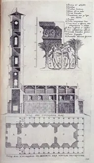 Architectural Drawings Drucke: Plan of the Temple of Solomon, c1569. Creator: Unknown
