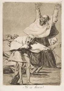 Drucke von Platte 80 aus Los Caprichos : Es ist Zeit ( Ya es hora), 1799 Francisco Goya Drucke: Platte 80 aus Los Caprichos : Es ist Zeit ( Ya es hora ). , 1799. Erfinder: Francisco Goya