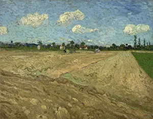 Impressionist Landscape Paintings Drucke: Ploughed fields (The furrows), 1888. Artist: Gogh, Vincent, van (1853-1890)